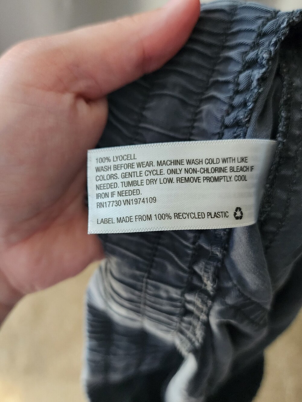 Universal Thread Washed Navy Gray Drawstring Shorts - Picture 4 of 4